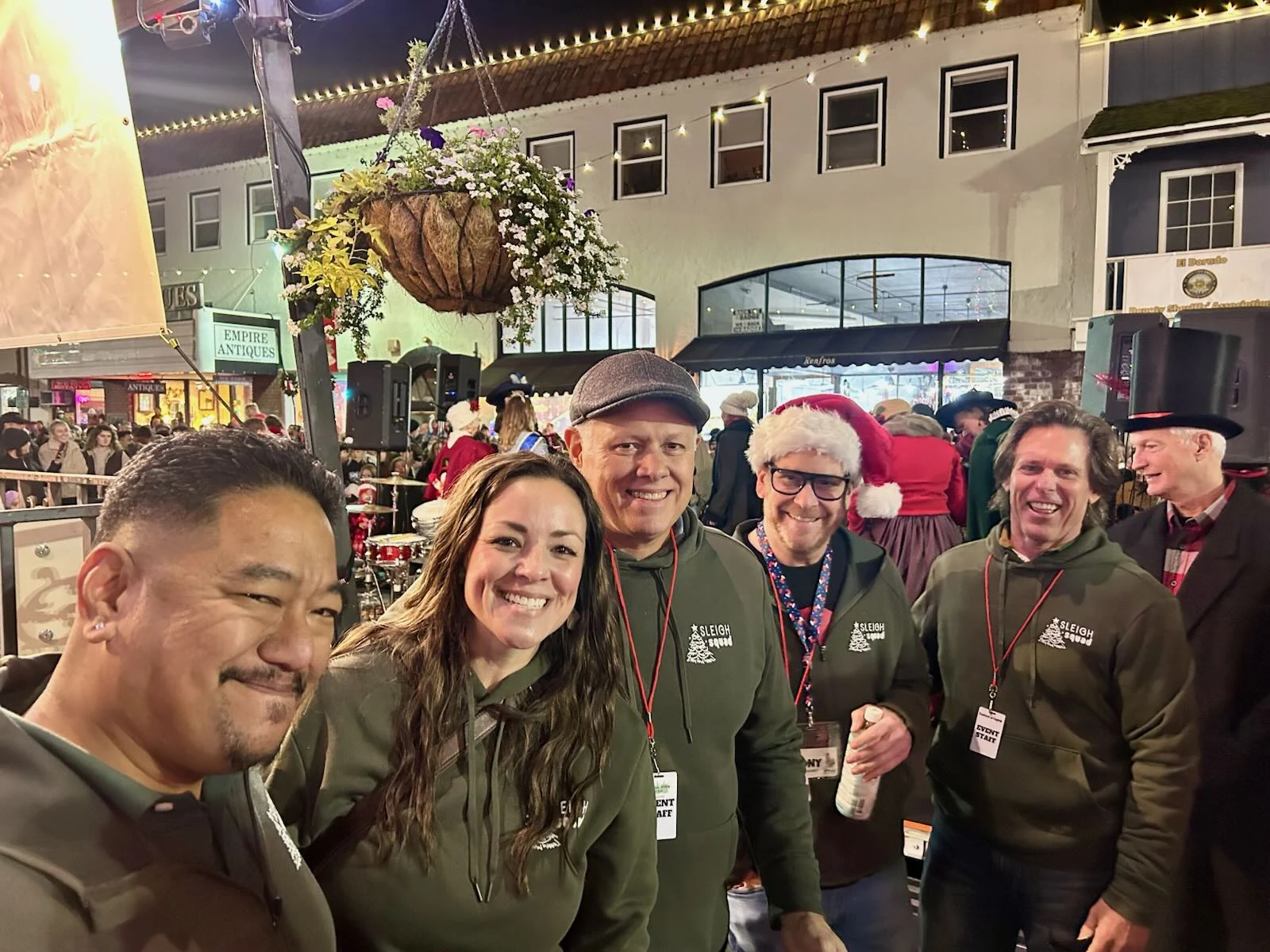 Tony Windle with the Hometown Holiday and Tree Lighting organizing team