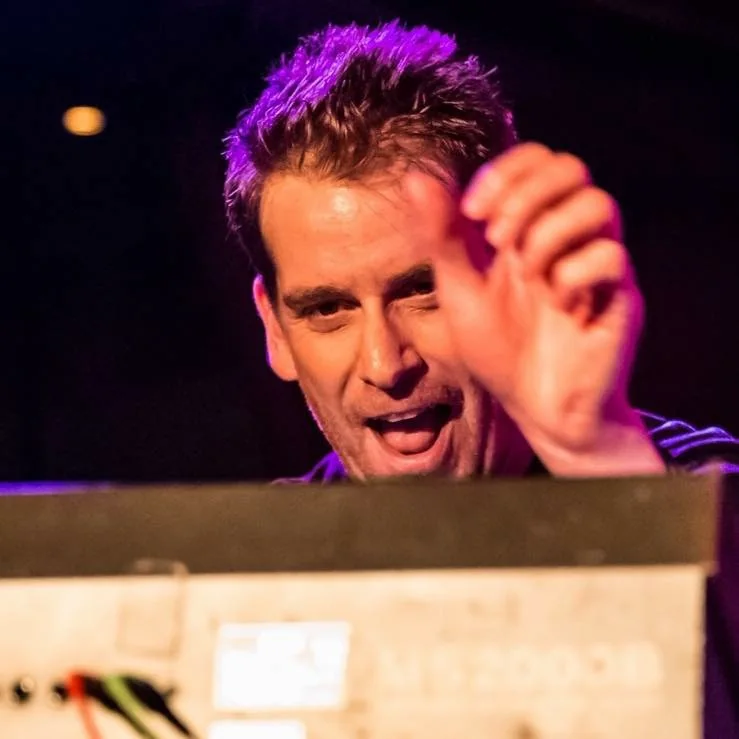 Tony Windle performing on keyboard
