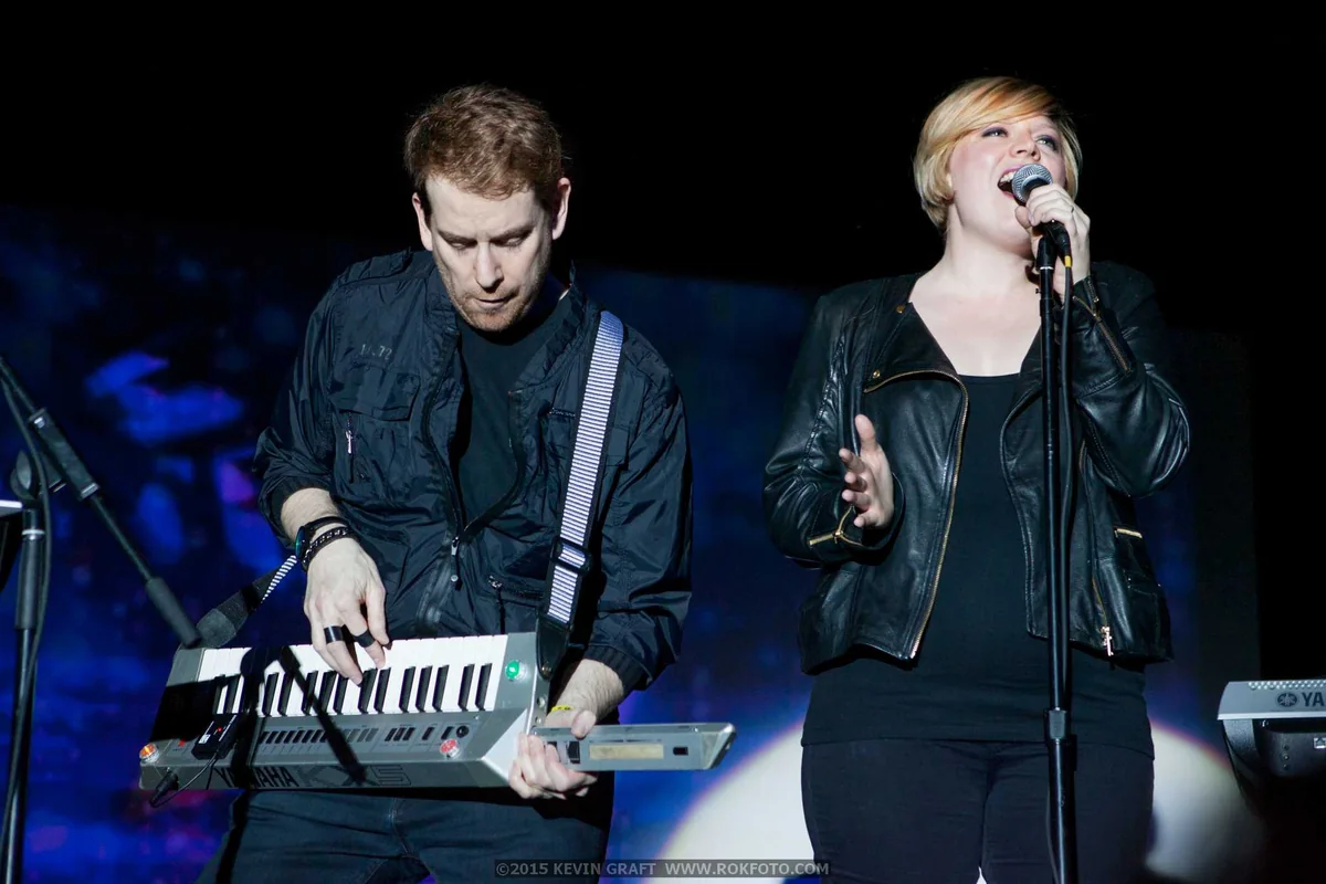 Tony Windle performing with a Yamaha keytar