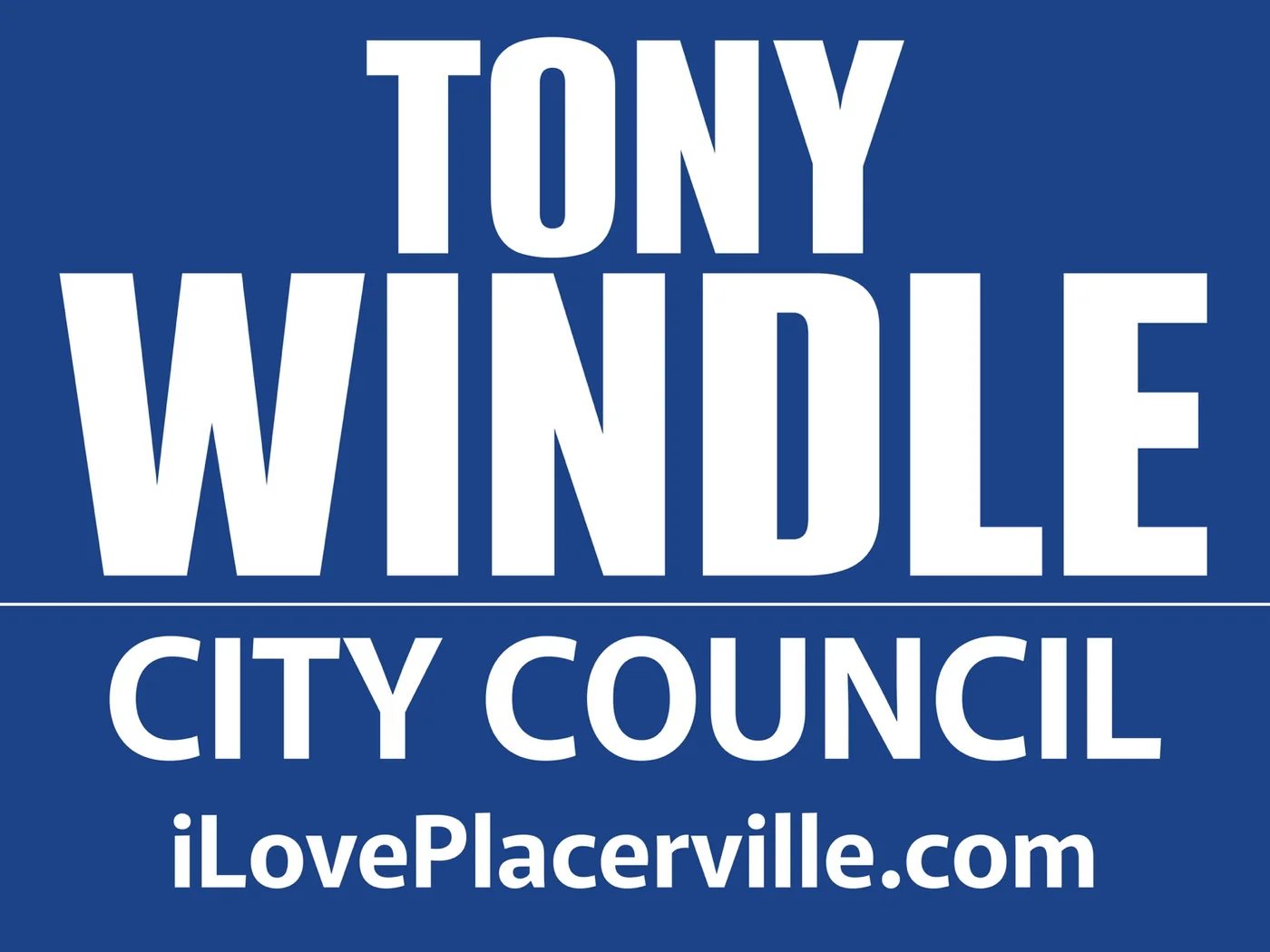 Tony Windle for City Council yard sign